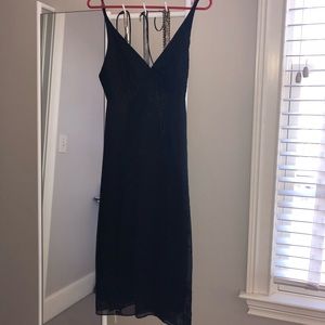 Sexy black midi dress